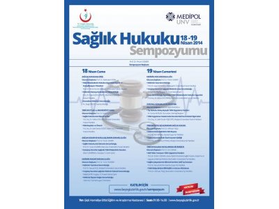  Sağlık Hukuku Sempozyum (18-19 Nisan) 