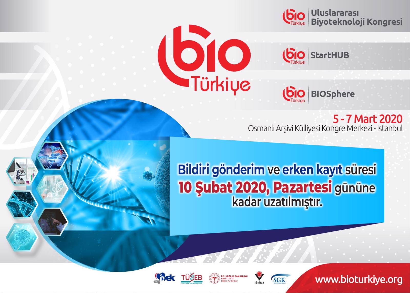  BIO Türkiye Organizasyonu Erken Kayıt Dönemi  